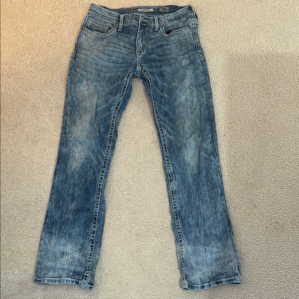 Men's BKE Carter Blue Jeans (31L) - Picture 1 of 9